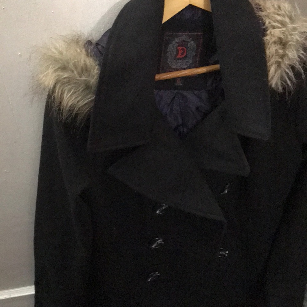 Dollhouse pea coat black